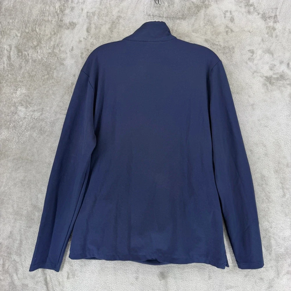 CUTS Pullover Men M MK10341N Navy Blue Quarter-Zip VIVL Logo EUC